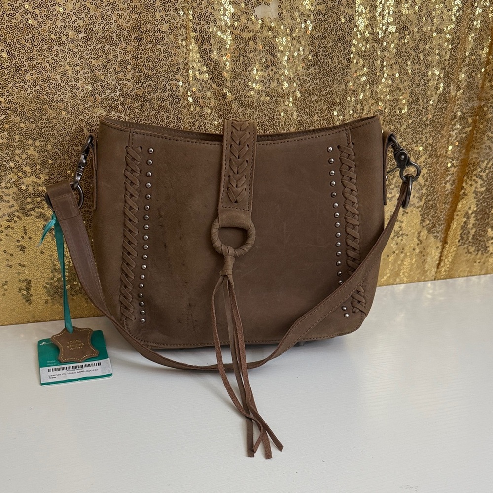 Montana West Genuine Leather concealed carry hobo/crossbody bag